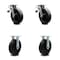 Service Caster 8 Inch Polyolefin Caster Set with Ball Bearings 2 Brakes 2 Rigid SCC-TTL30S820-POB-2-R-2 - alternate 1